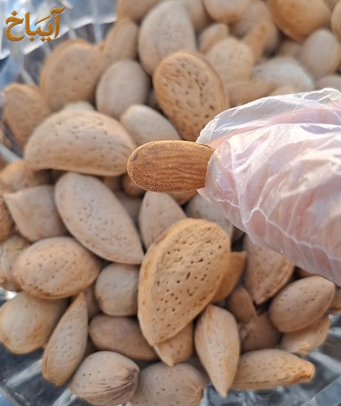 بادام درختی سنگی با مغز تازه و خوش طعم